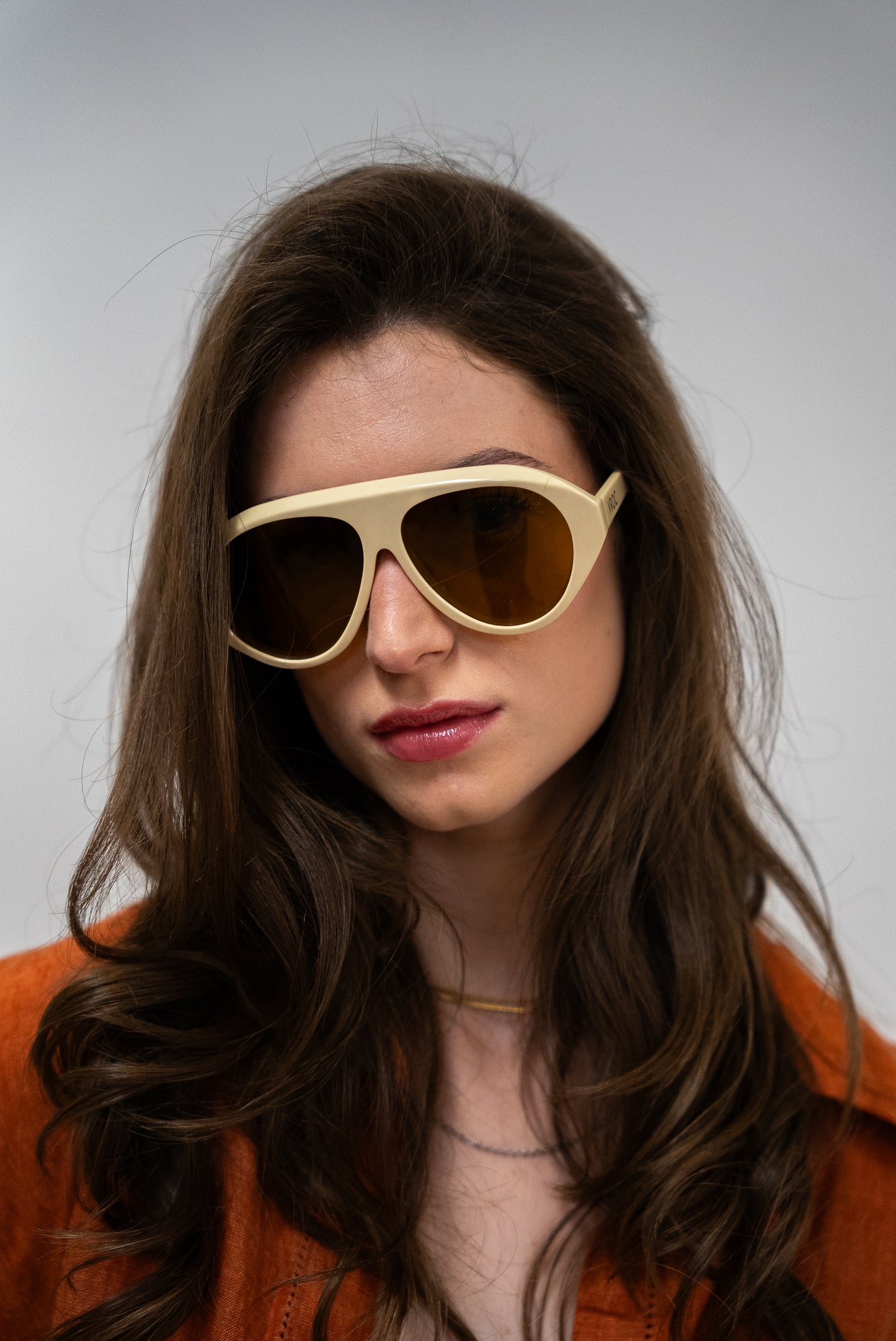 Selva – Lunettes de soleil unisexes blanc cassé et jaune