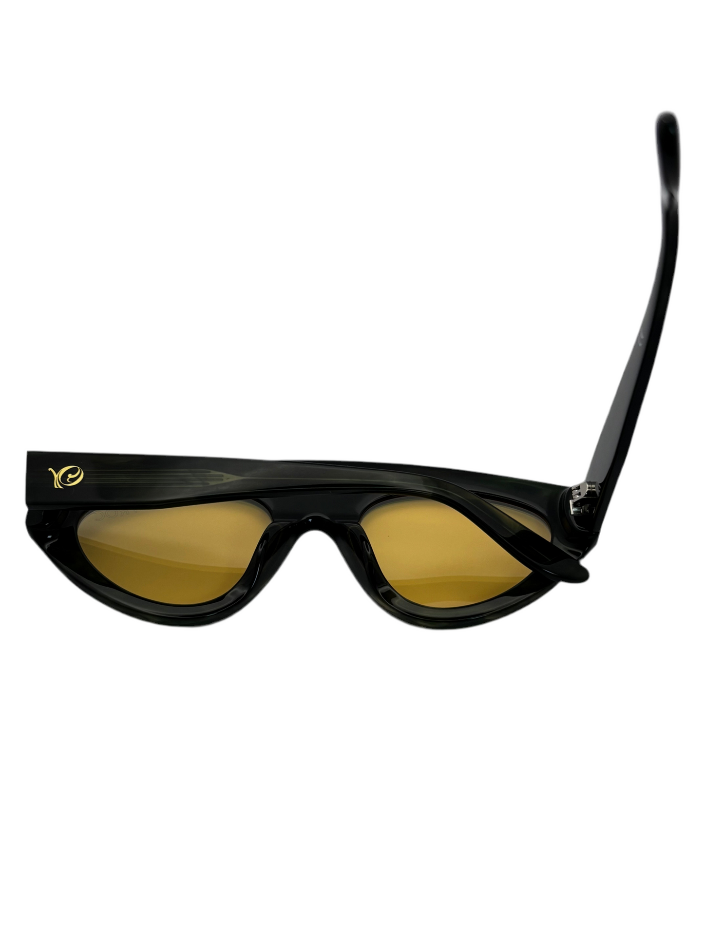 Lunah – Lunettes de soleil unisexes vert tortoise et verres jaunes