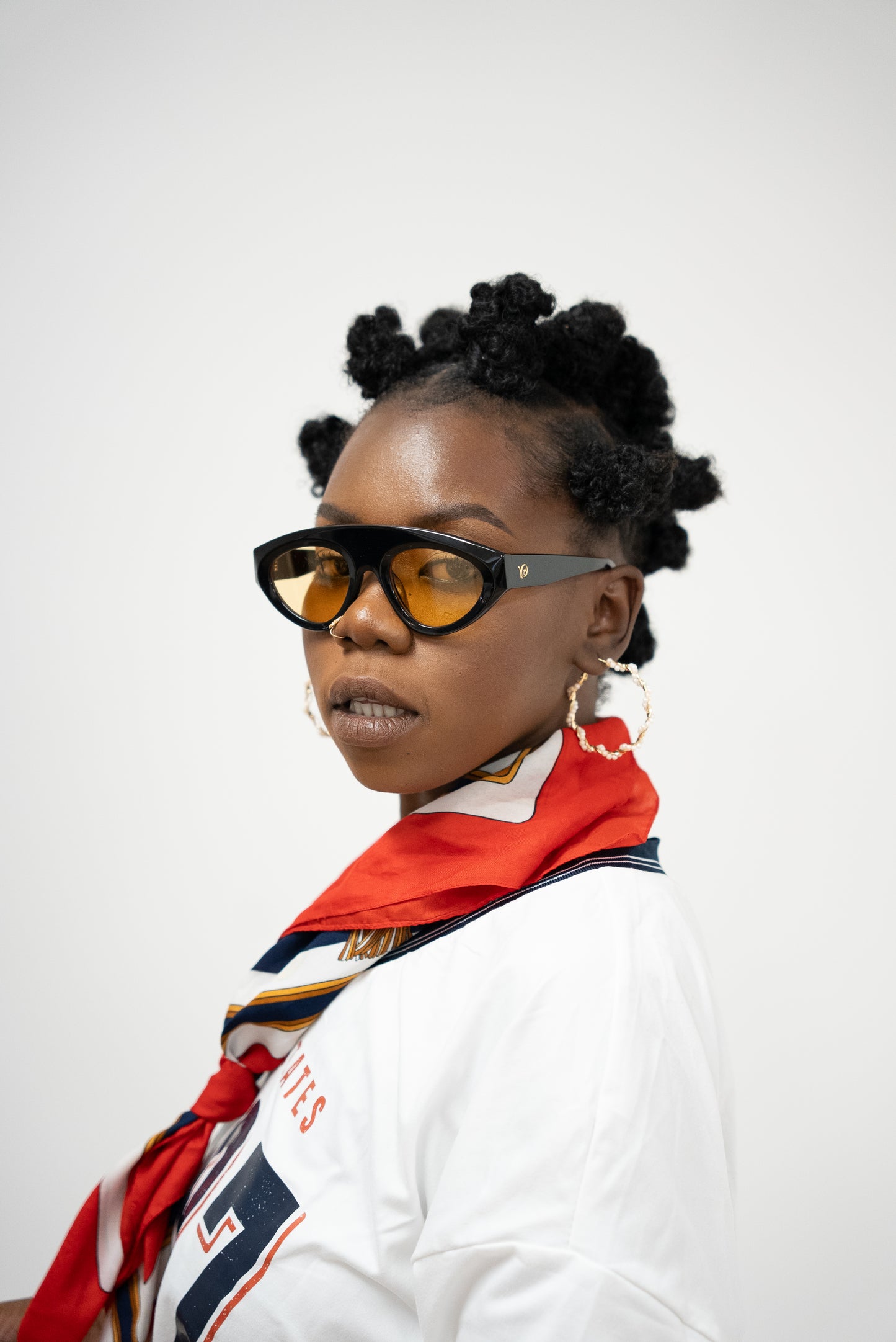 Lunah – Lunettes de soleil unisexes blanches et noires