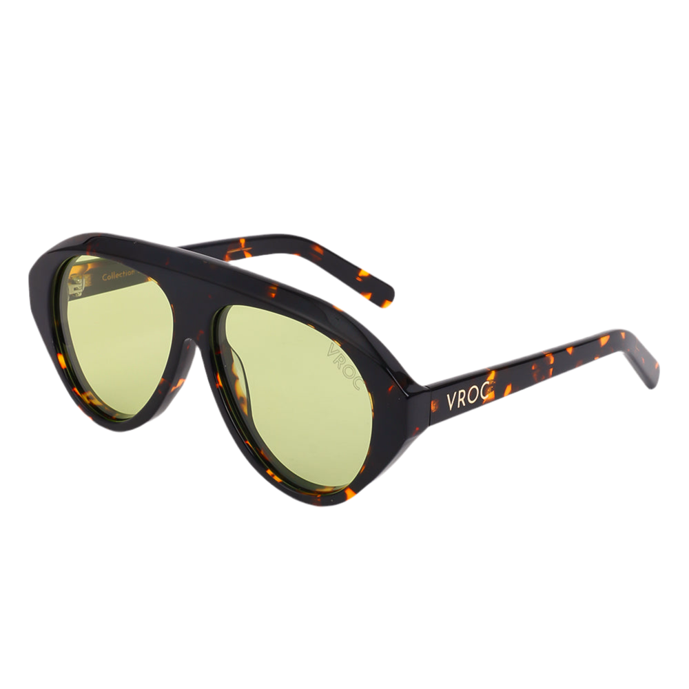 Selva – Lunettes de soleil unisexes marron écaille et vert