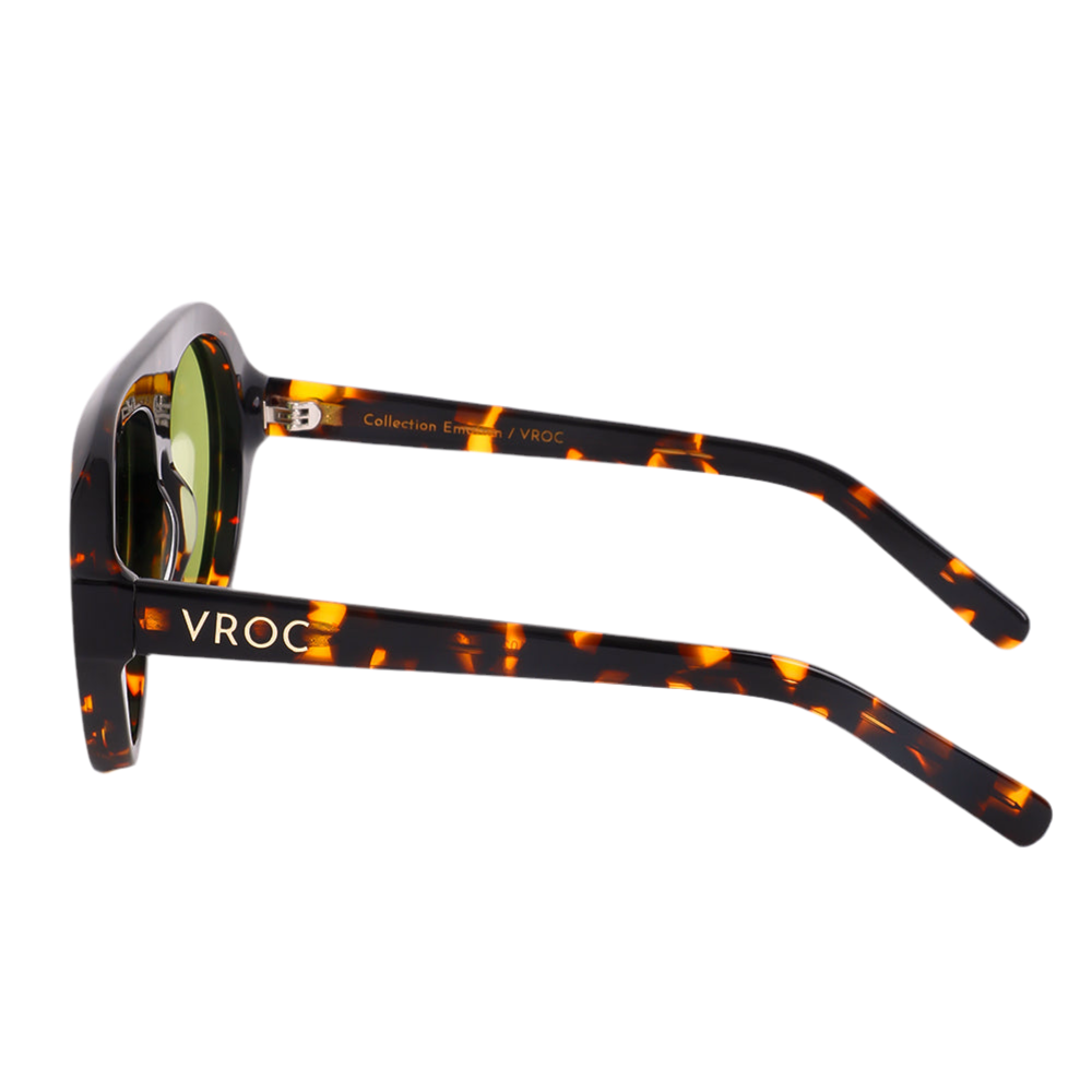 Selva – Lunettes de soleil unisexes marron écaille et vert