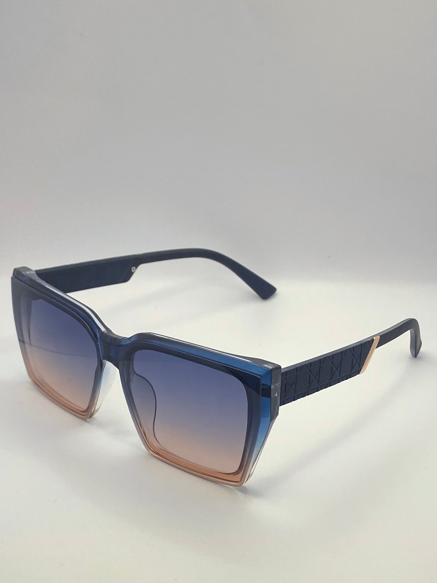Lunettes de soleil femme – Mama Angelina dégradé bleu-marron