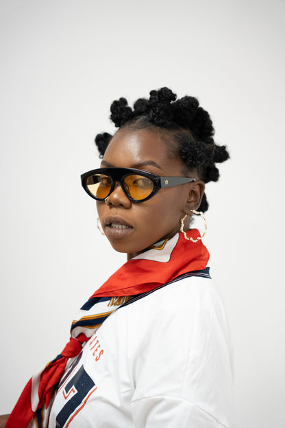 Lunah – Lunettes de soleil unisexes blanches et noires