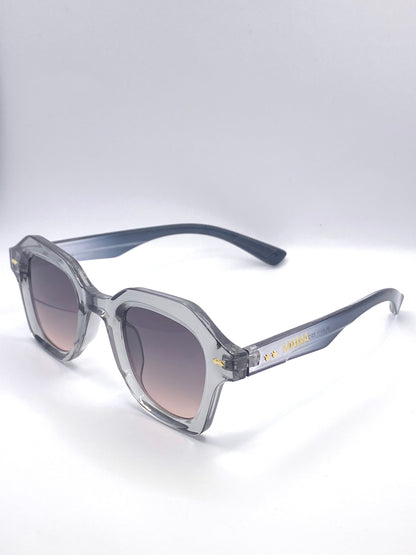 Lunettes de soleil dégradées gris et verres violets – Mama Sylvia